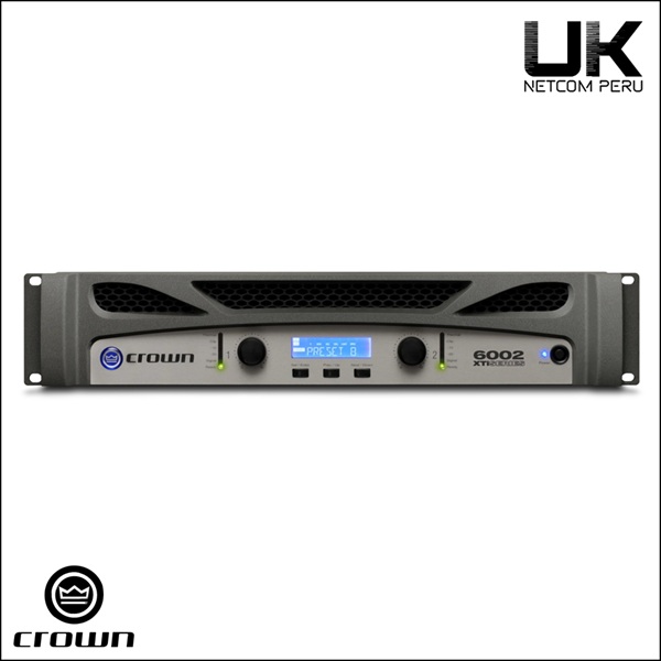 Crown XTi 6002 - Amplificador Digital de 2 canales 2,100W @ 4Ω
