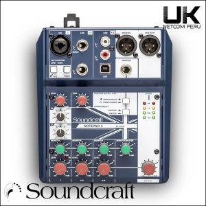 Soundcraft Notepad-5 - Mezcladora análoga con E/S USB de 5 canales